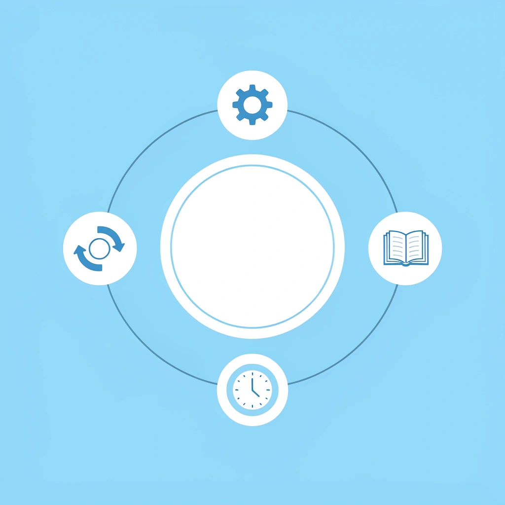 Central hub showing how four developmental domains connect and support each other