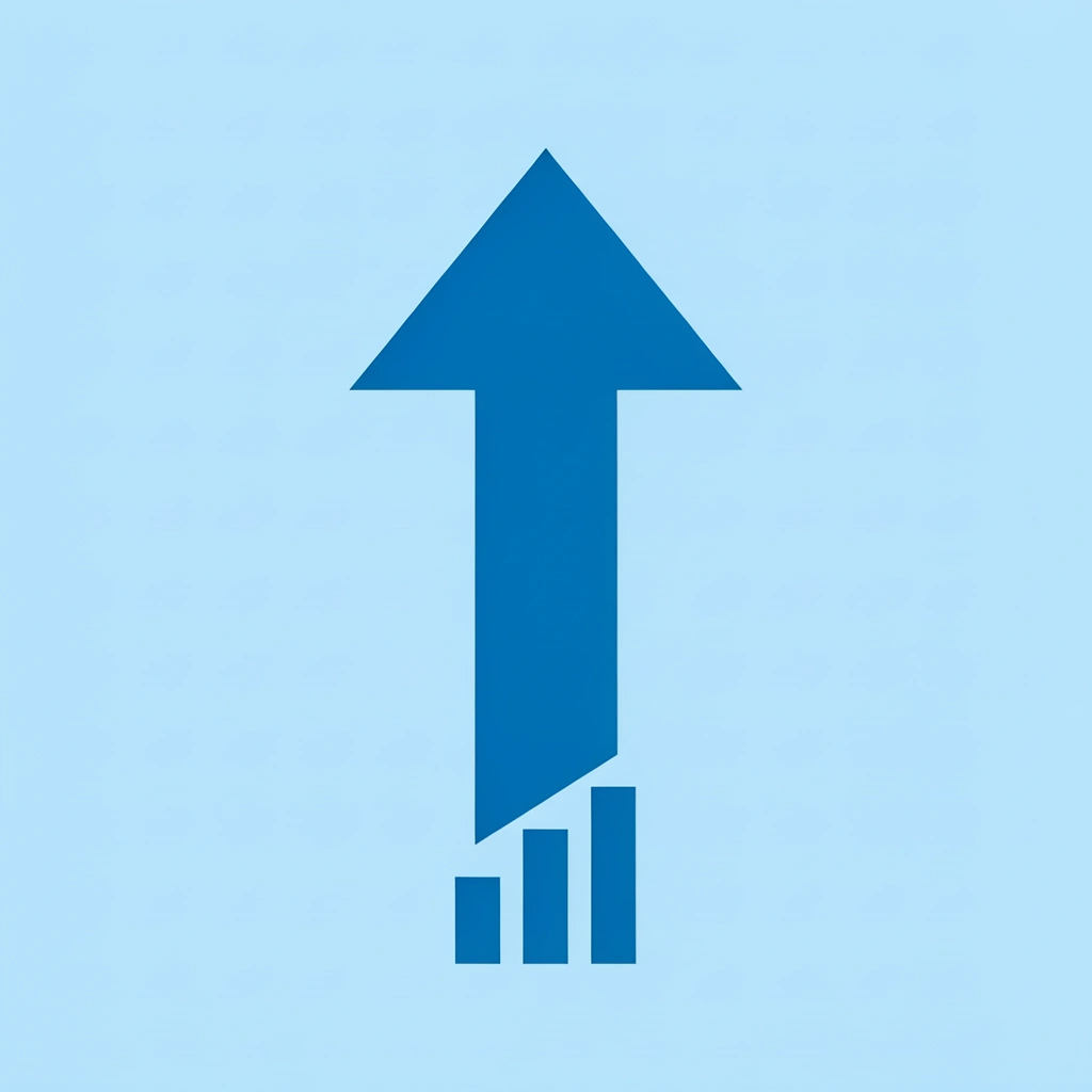 Upward arrow showing growth in child engagement and social-emotional development