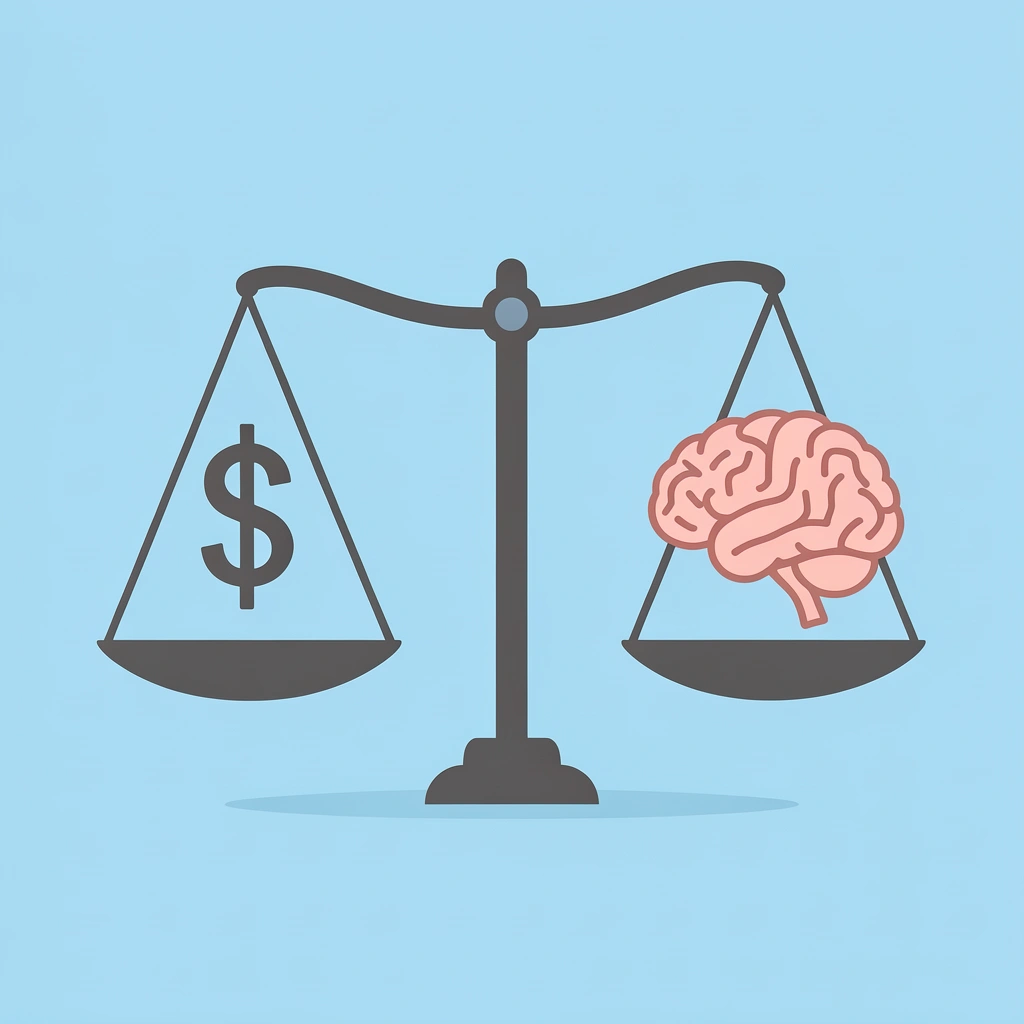 Balance scale comparing parent concerns about expense and clutter on one side versus developmental significance and life skills on the other