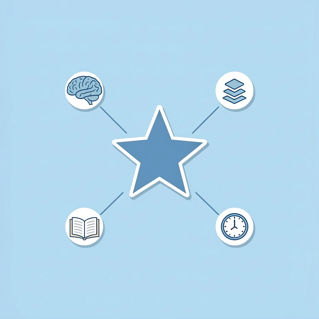 Central activity icon connected to four developmental domains: fine motor skills, creativity, language, and social-emotional learning