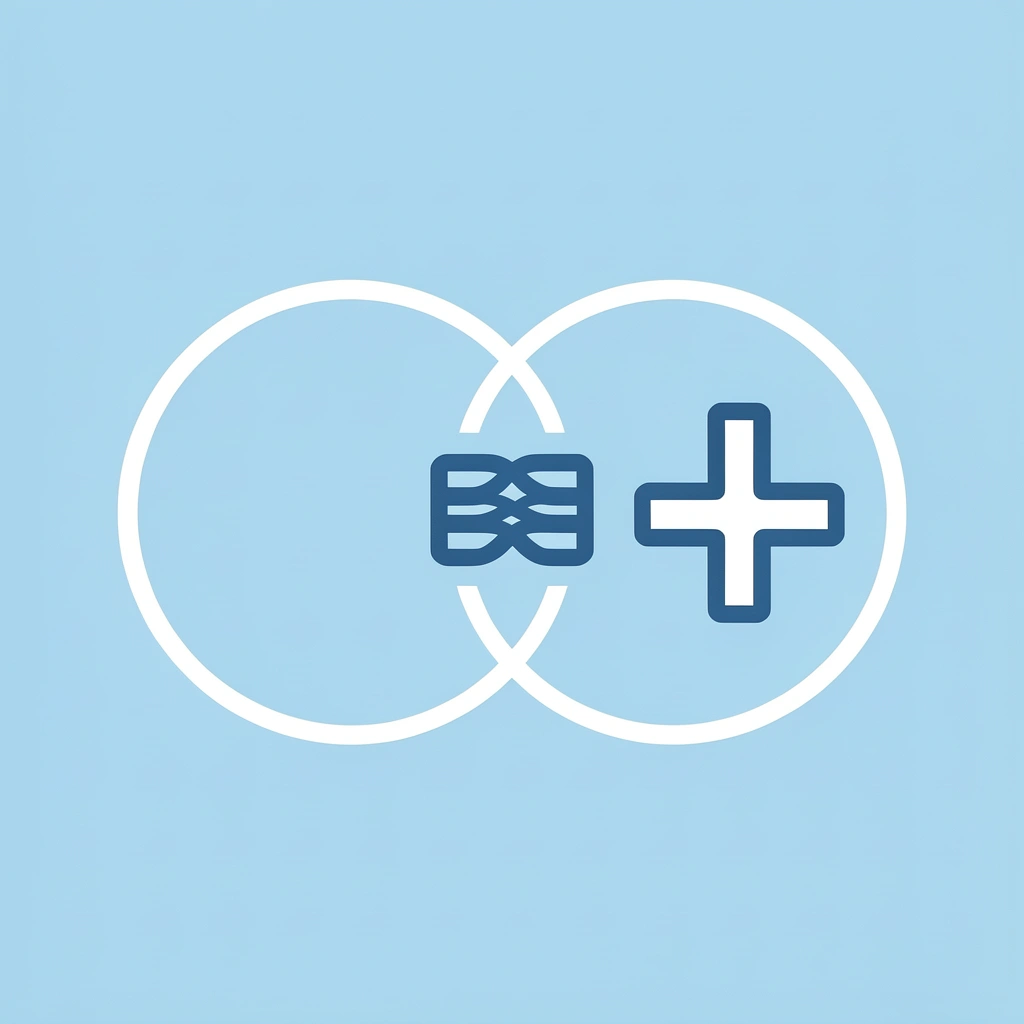 Two overlapping circles showing how physical development, cognitive growth, and social skills merge in effective activities
