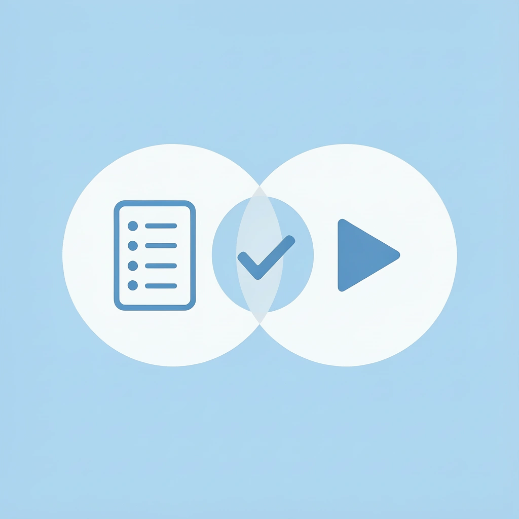 Two overlapping circles showing how worksheets and play-based learning overlap to create balanced preschool education