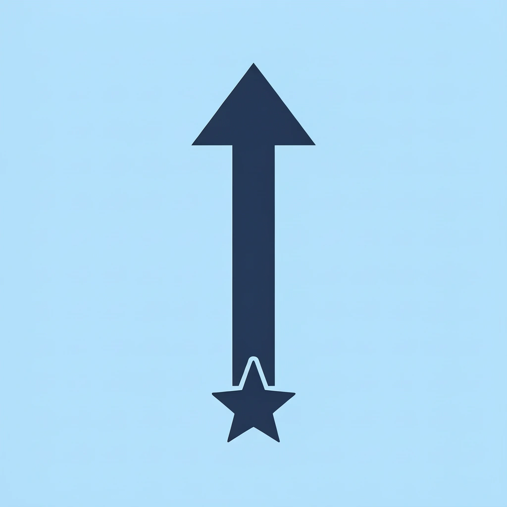 Upward arrow showing progression from beginner to advanced skill levels