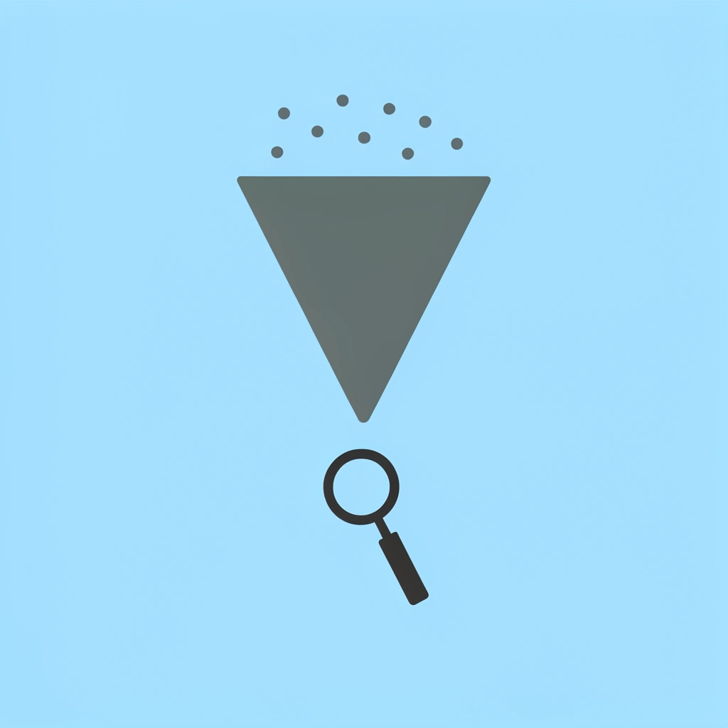 Funnel diagram showing many worksheet sources being filtered down to a single quality resource