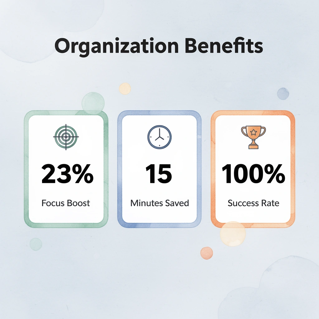 Statistics showing benefits of organized homeschool spaces