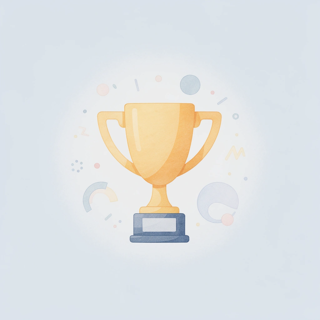 Trophy icon representing achievement and progress milestones