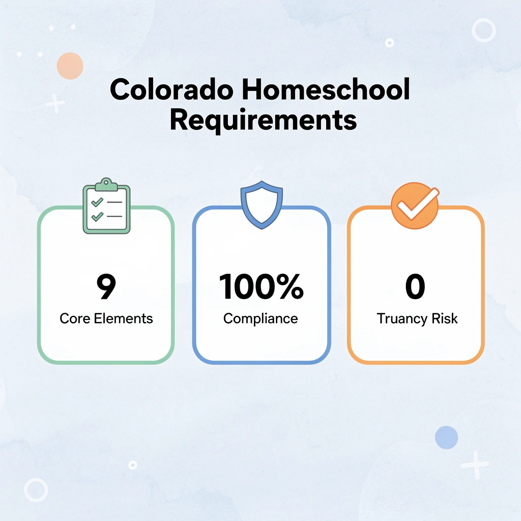 Statistics showing Colorado homeschool requirements