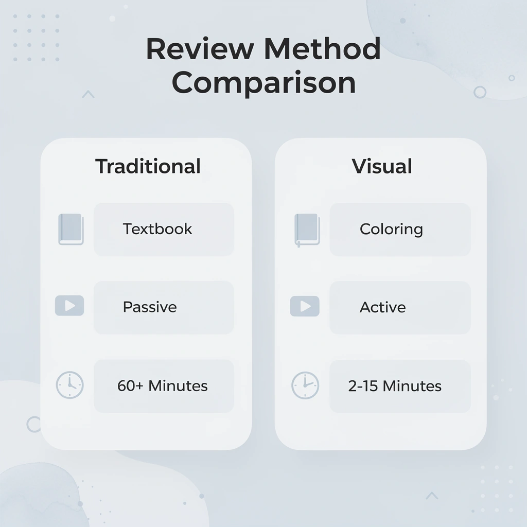 Comparison of traditional vs visual review methods