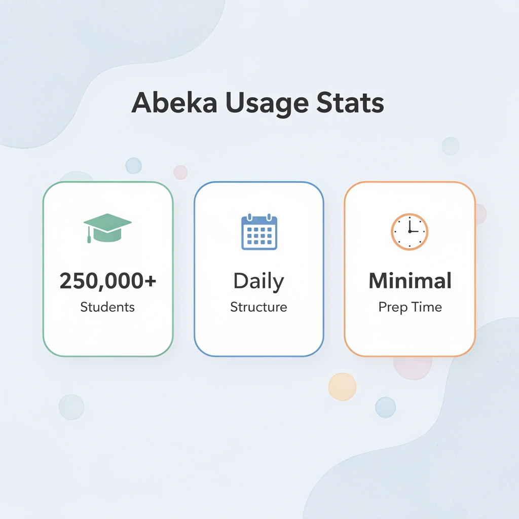 Statistics showing Abeka curriculum usage and benefits