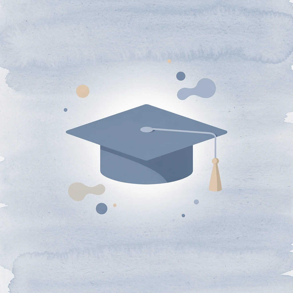 Graduation cap icon representing a strong academic foundation