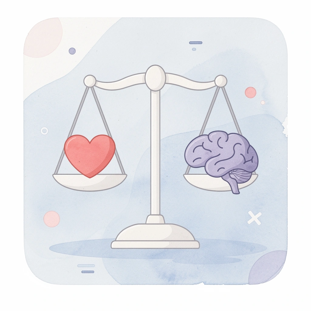 Balance scale showing teaching confidence and student learning preferences