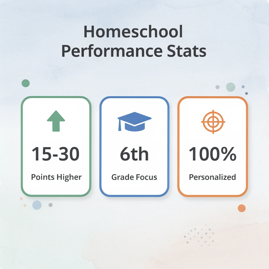 Statistics showing homeschool performance advantages