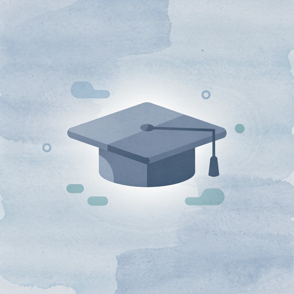 Graduation cap highlighting 6th-grade educational milestone