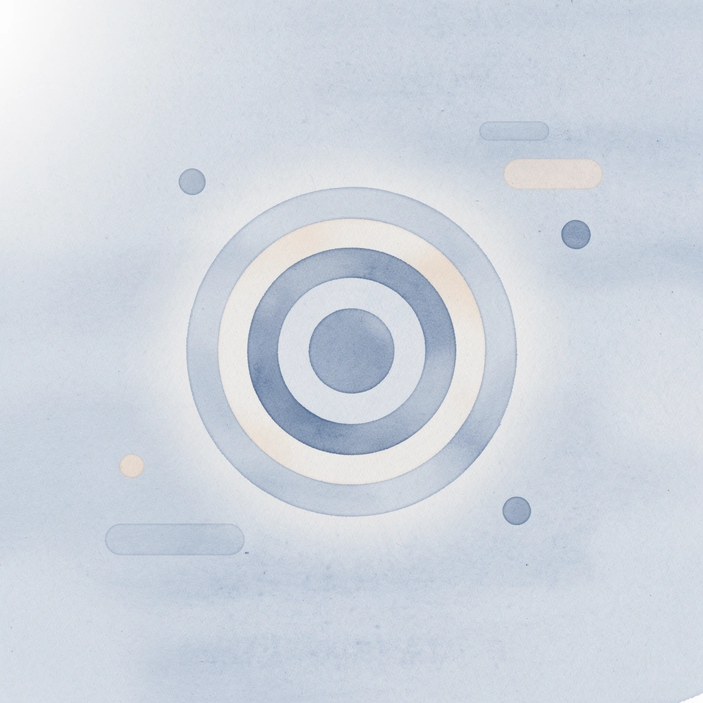 Target icon representing focused filtering approach