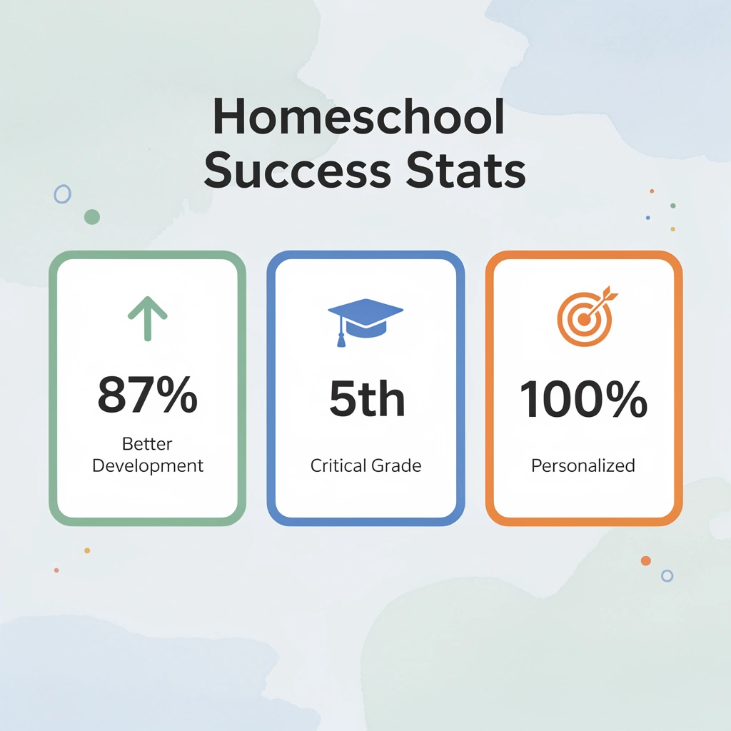 Statistics showing homeschool success metrics