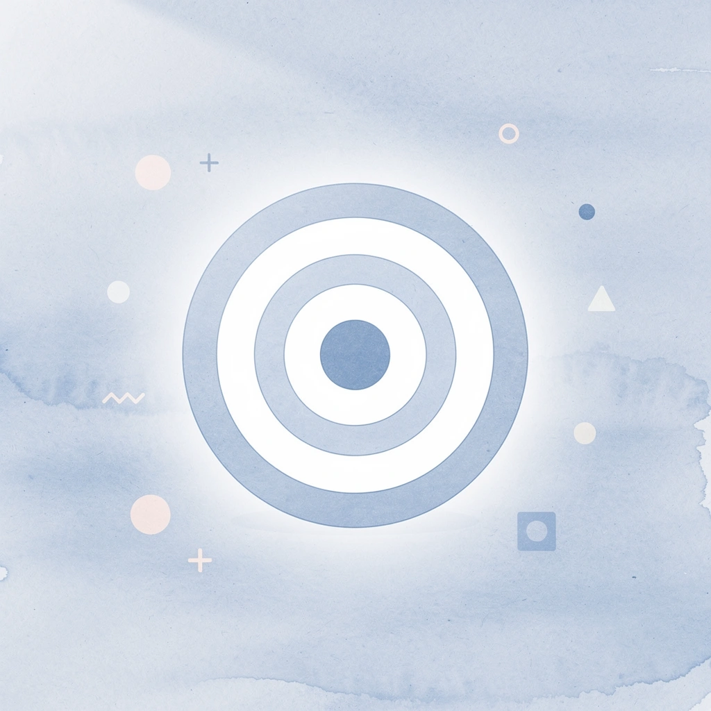Target icon representing focused learning approach