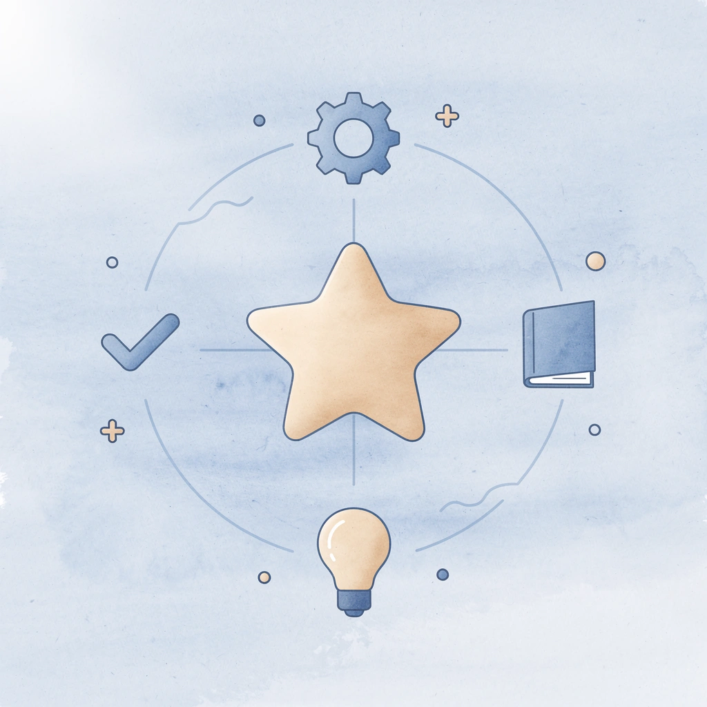 Hub diagram showing core preschool curriculum components