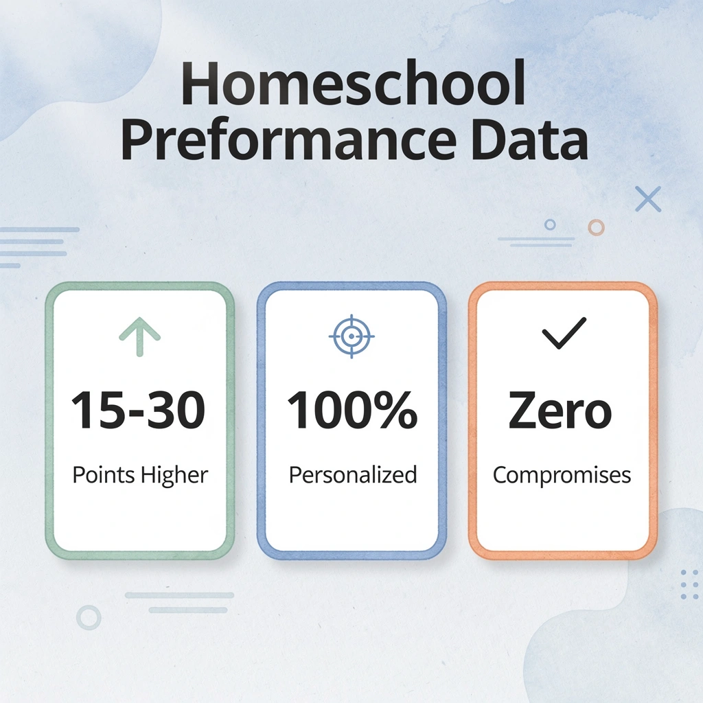 Statistics showing homeschool performance advantages