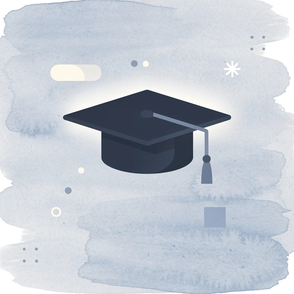 Graduation cap icon representing educational excellence