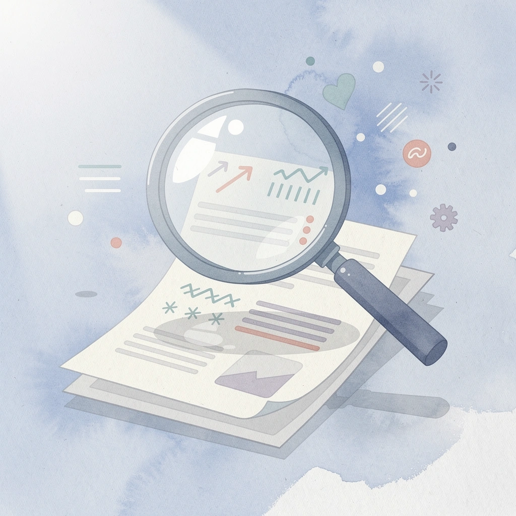 Magnifying glass examining educational concepts for precise understanding