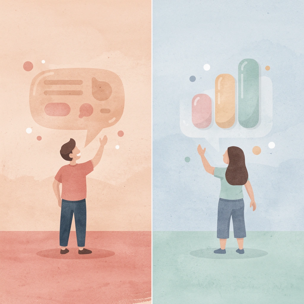 Illustration comparing generic worksheets versus targeted practice materials