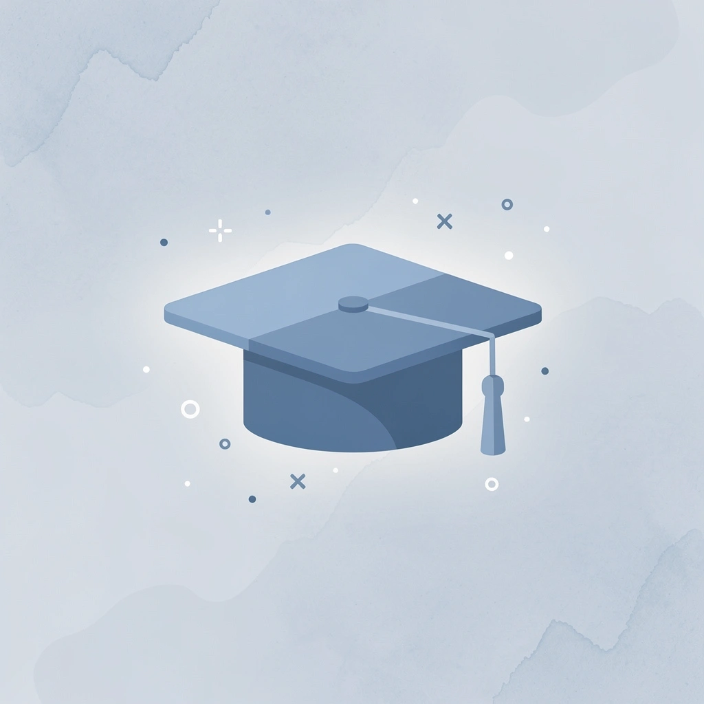 Graduation cap icon representing academic excellence