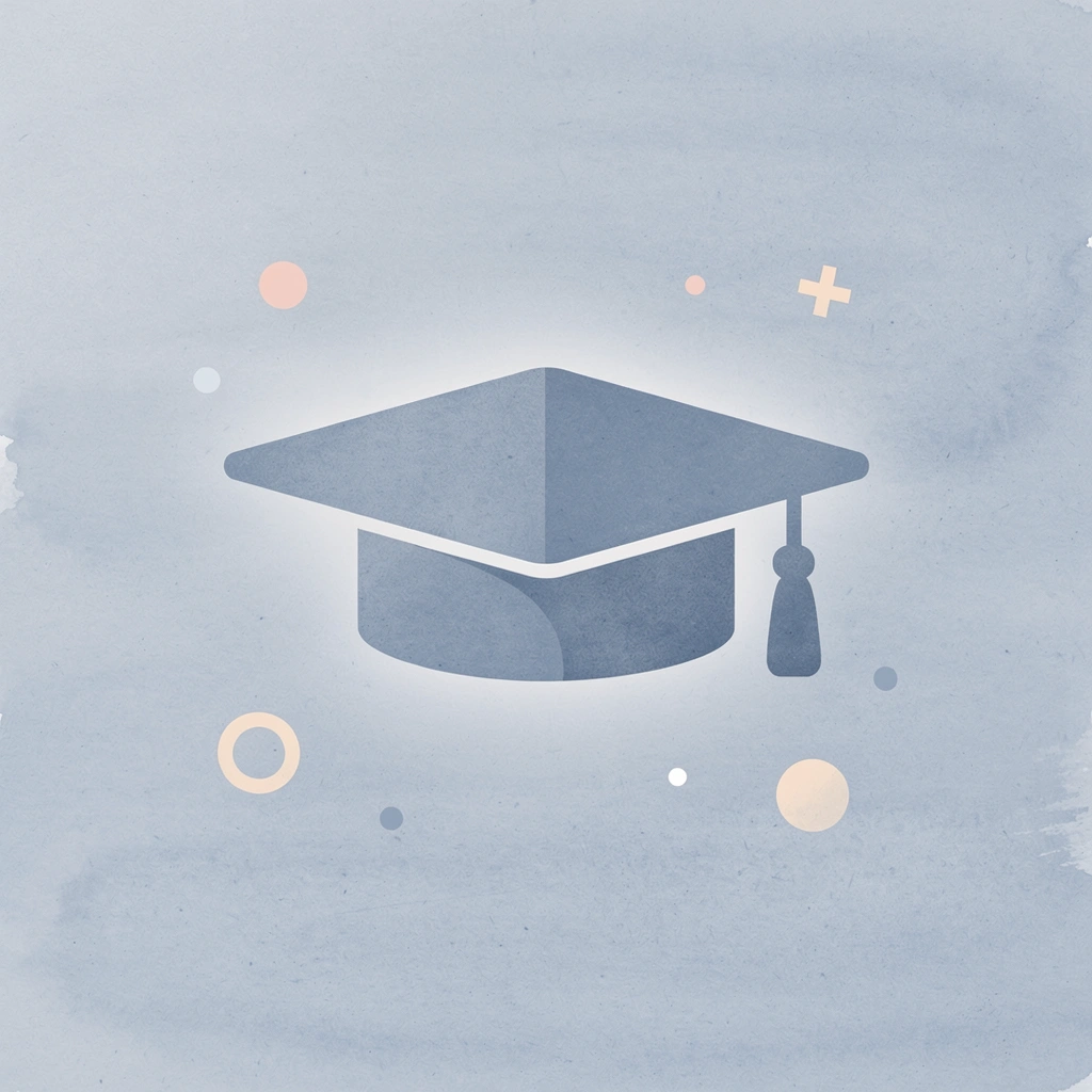 Graduation cap icon representing foundational education