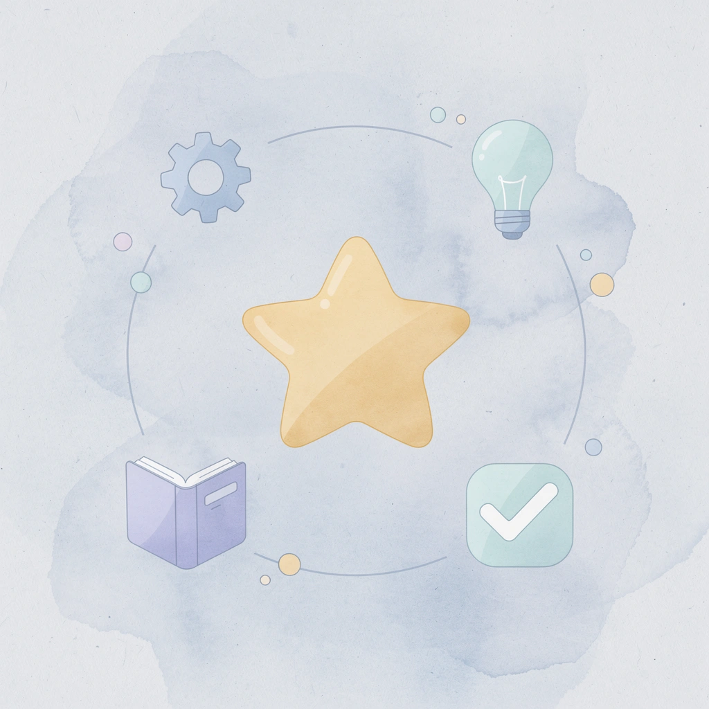 Hub diagram with family at center connected to time, commitment, learning, and social factors