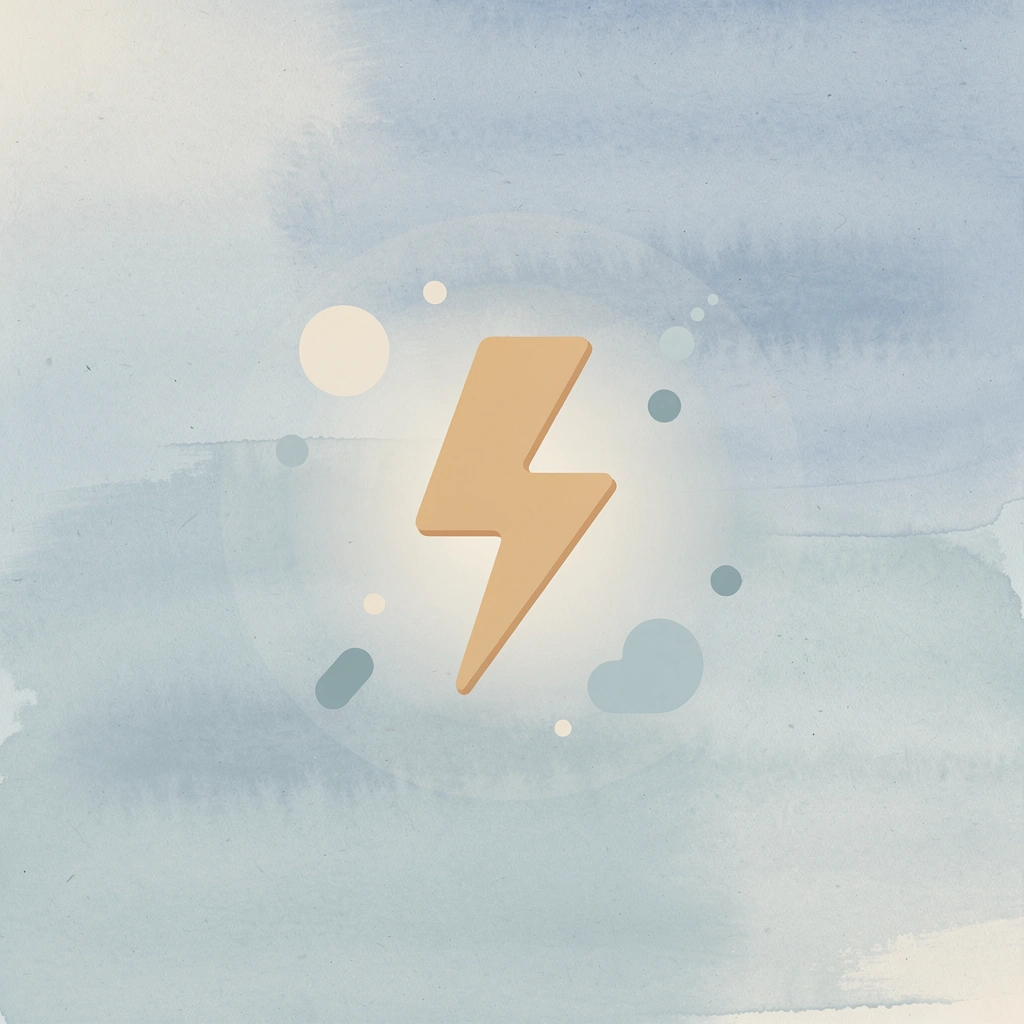 Lightning bolt representing fragile creative momentum in children