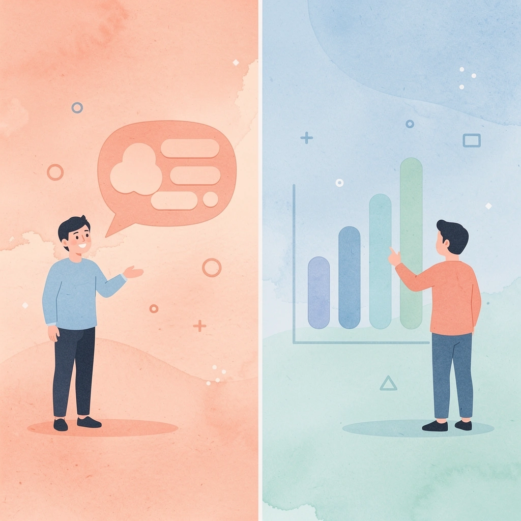 Split scene showing contrast between saved creative ideas and active coloring