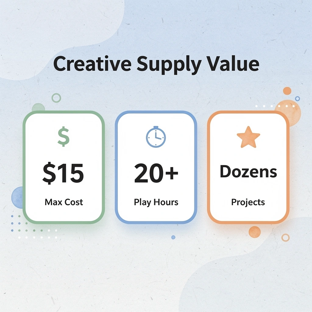 Key metrics showing the value of affordable creative supplies