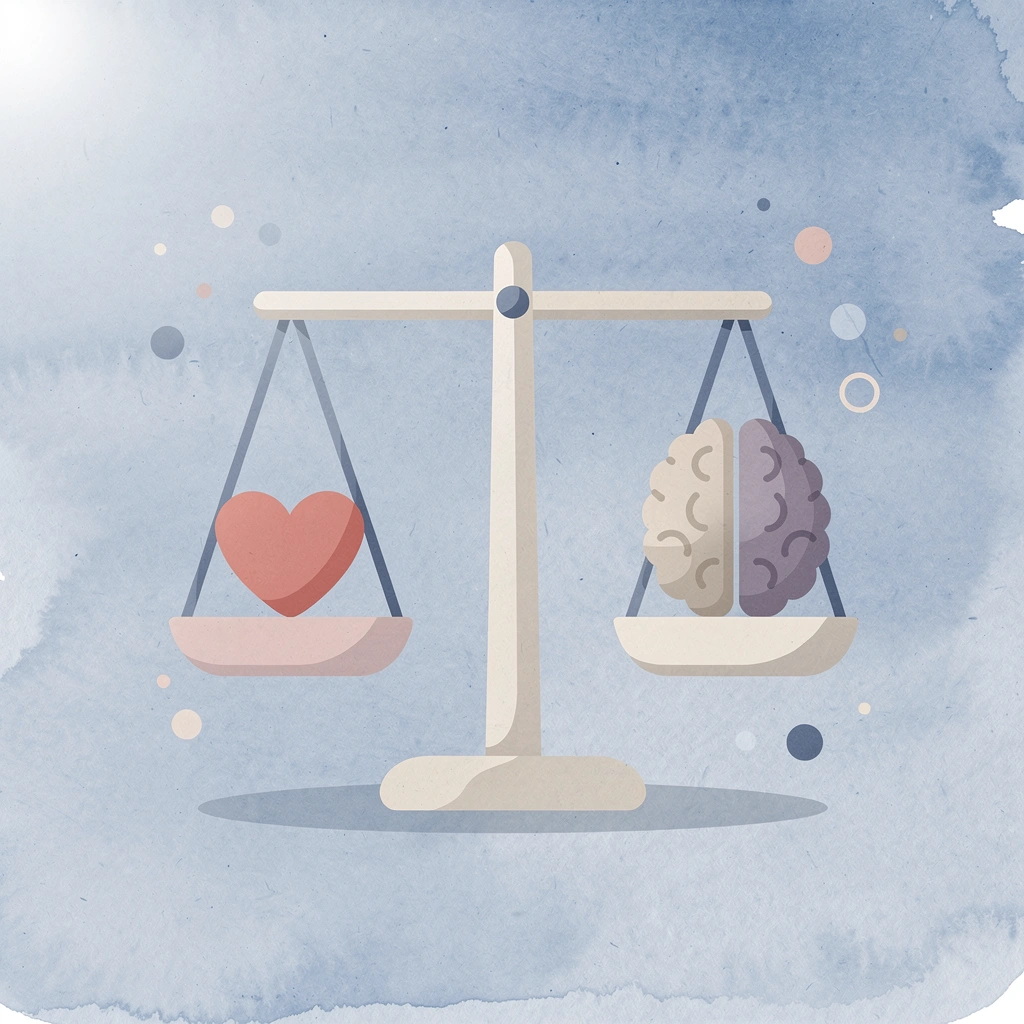 Balance scale showing quality and frequency versus materials