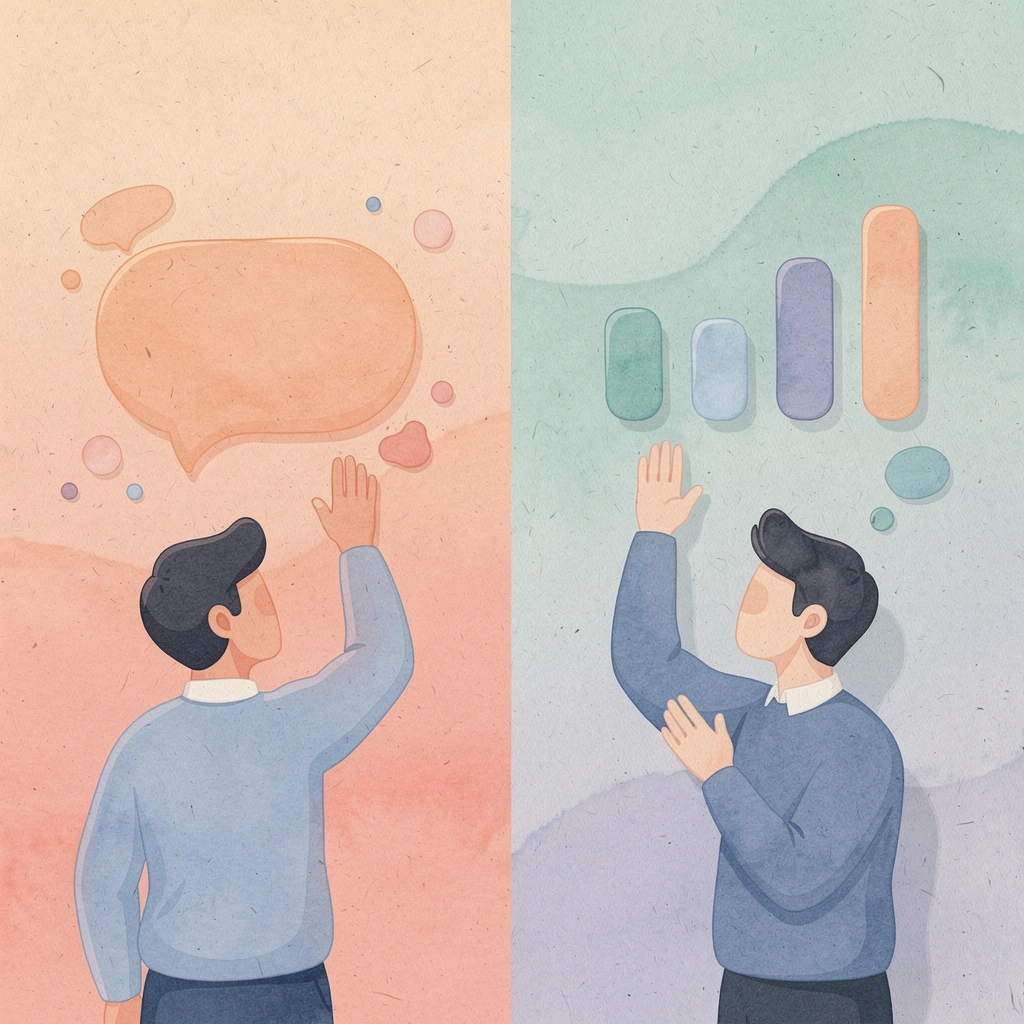 Scene showing the contrast between passive attendance and active participation in group therapy