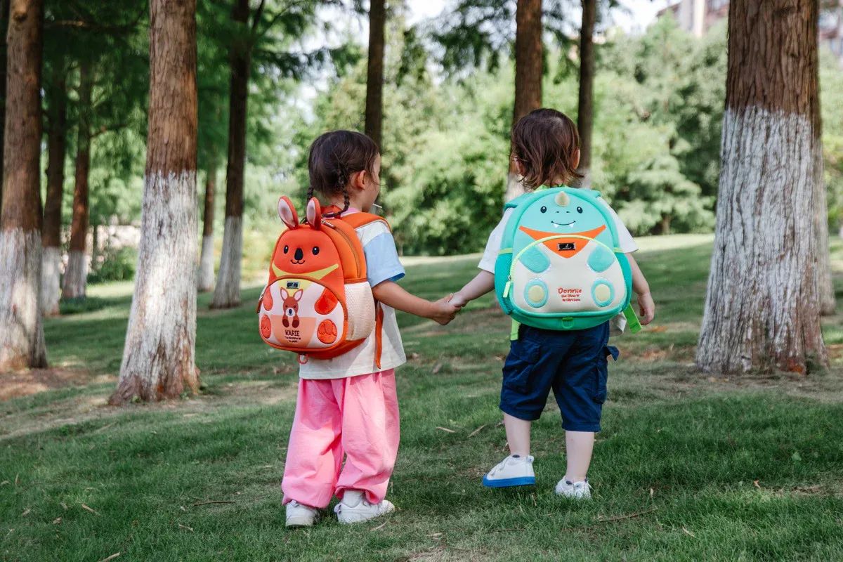 Kids going through forest - Preschool Backpack  