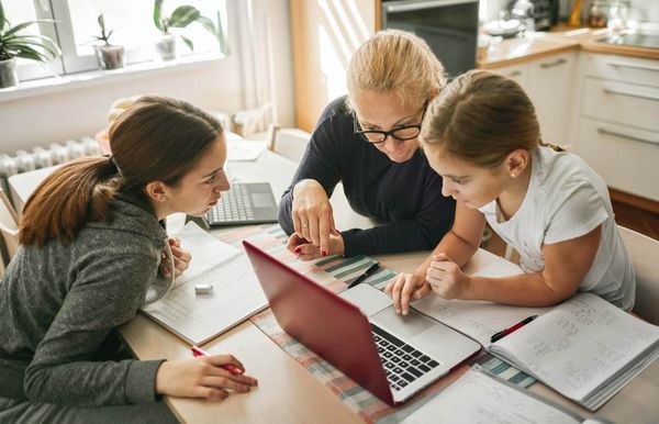 kids around parents - Free Homeschool Curriculum