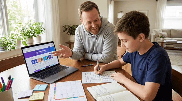 Father helping the kid - How to Homeschool
