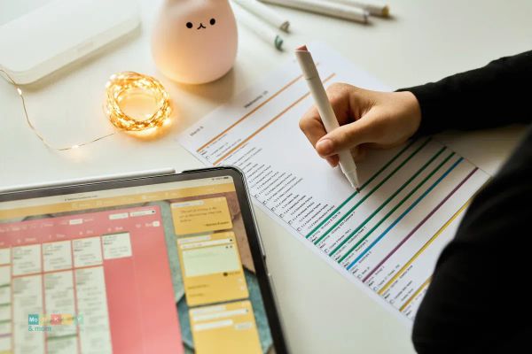 person making notes - Homeschool Planner