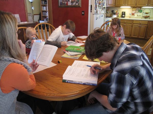 Kids studying at home - Homeschool Reading Curriculum