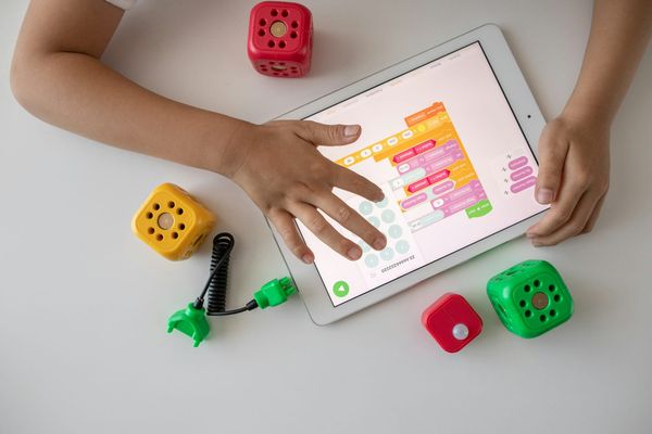 Kid Using Tablet - AI Learning App Kids