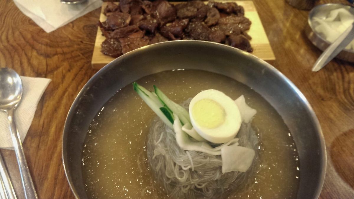 Korean Cold Noodles (Mul Naengmyeon)