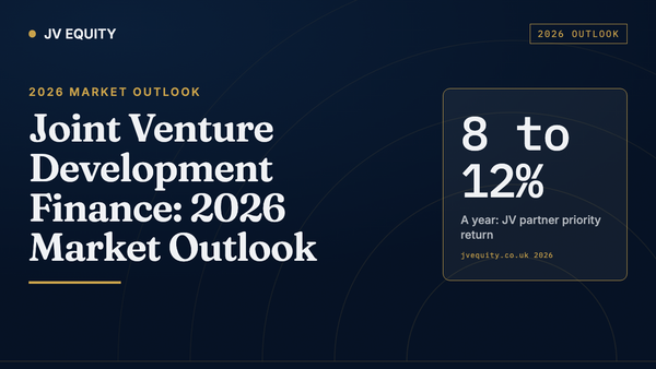 UK joint venture development finance market 2026