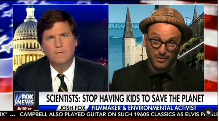 Josh Fox dragging Tucker Carlson on his own show