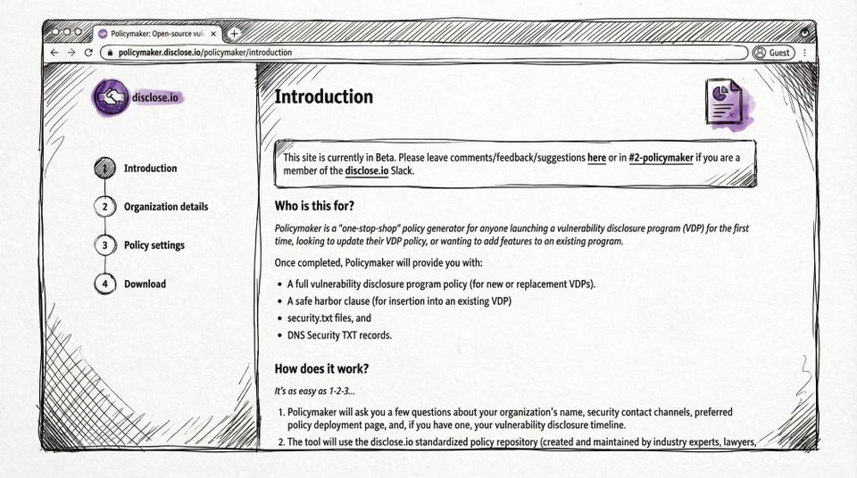 Introducing the disclose.io Policymaker!