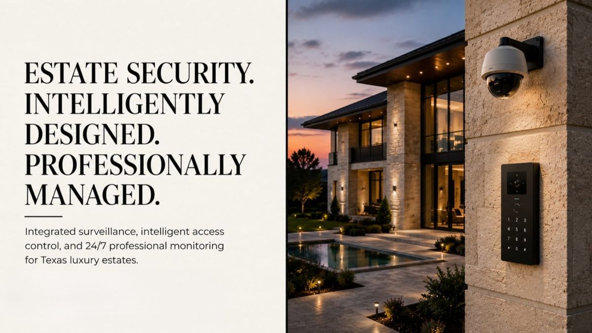Luxury Smart Home Security Systems for Texas Estates: Surveillance, Access Control & Non-ADT Monitoring