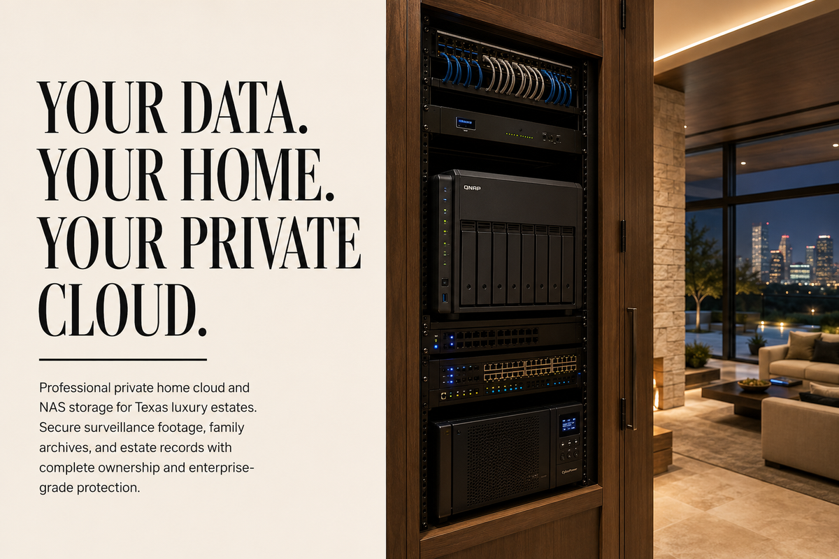 Private Home Cloud and NAS Storage in Texas: What High-Net-Worth Homeowners Actually Need in 2026