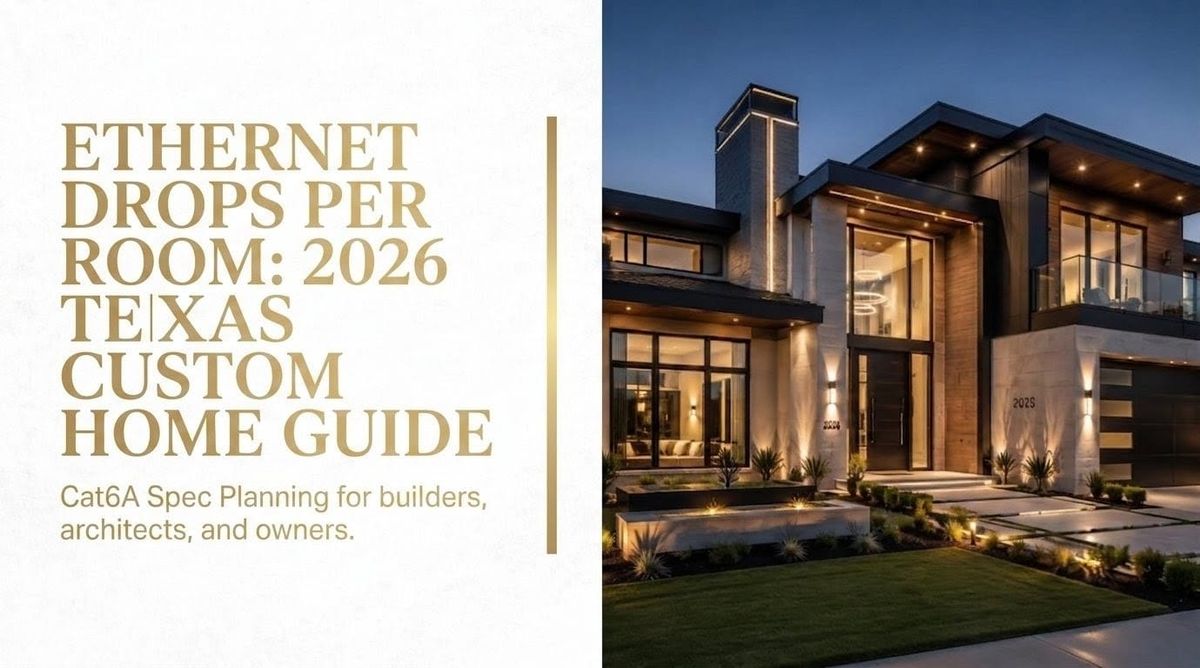 Ethernet Drops Per Room: 2026 Texas Custom Home Guide