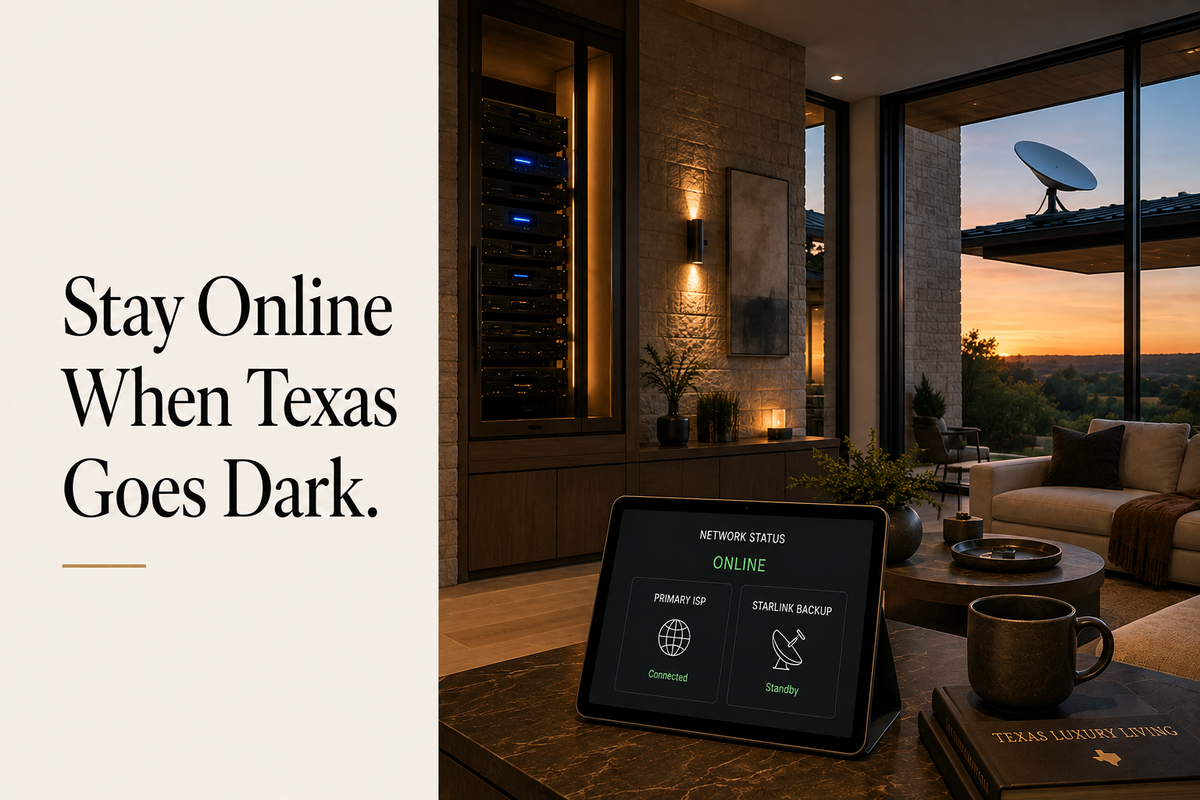 Why Texas Luxury Homes Need Starlink as Backup Internet