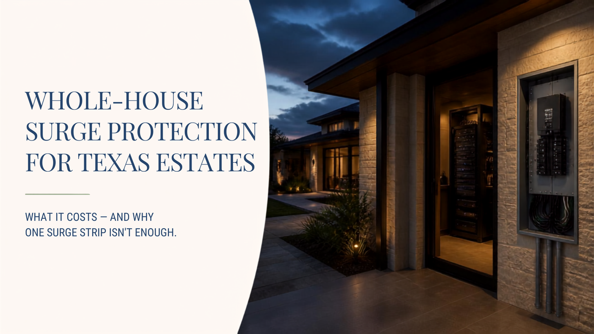 Whole-Estate Surge Protection for Texas Homes: Why a $200 Gadget Isn't Protecting What You Think It Is