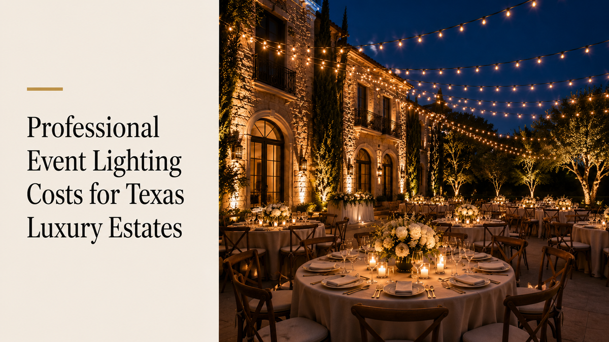 Professional Event Lighting for a Private Estate: What It Actually Costs