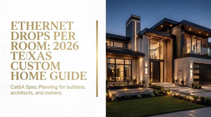 Ethernet Drops Per Room: 2026 Texas Custom Home Guide